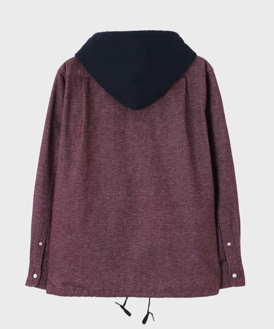 フーディ ストレッチネル シャツ