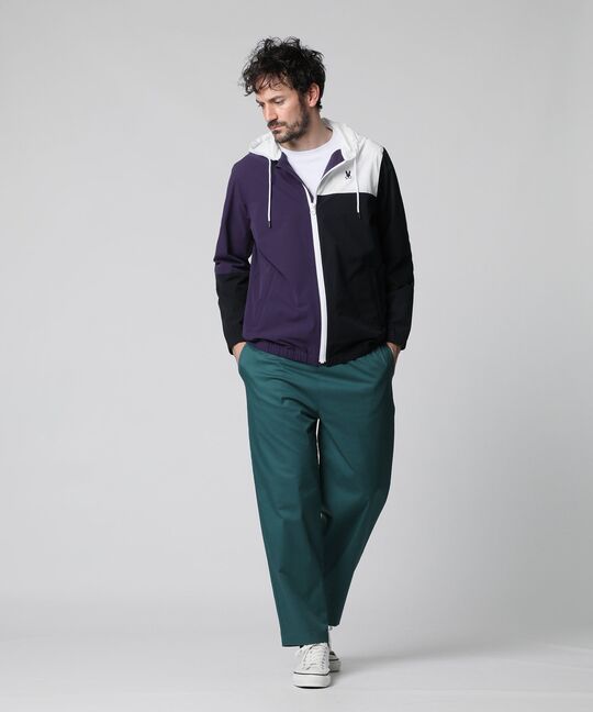 4WAYストレッチタフタ カラーパネル ブルゾン