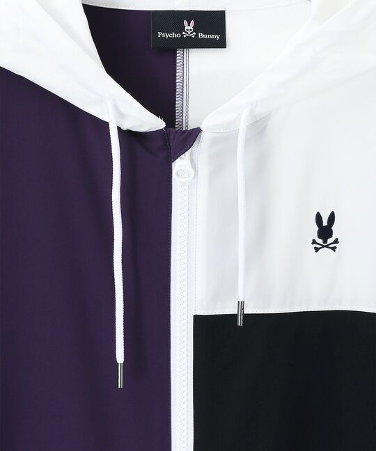 4WAYストレッチタフタ カラーパネル ブルゾン