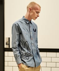 エンブロイダリー ダンガリーワッシャー シャツ