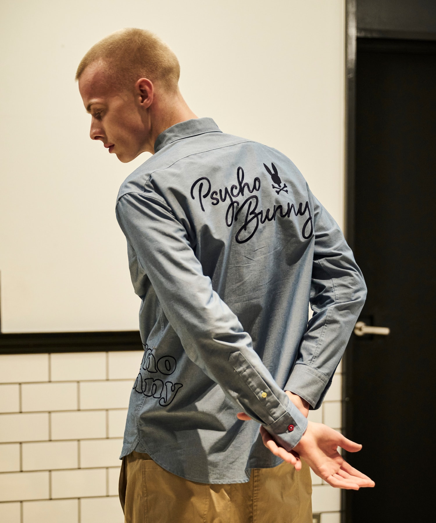 エンブロイダリー ダンガリーワッシャー シャツ｜Psycho Bunny｜サイコ