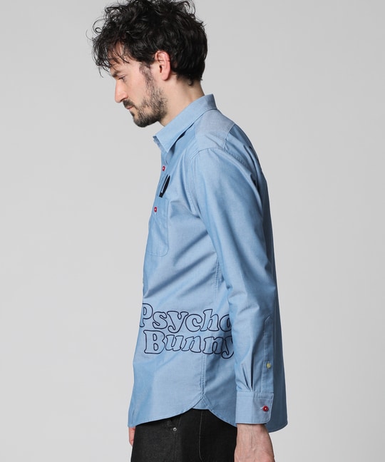 エンブロイダリー ダンガリーワッシャー シャツ