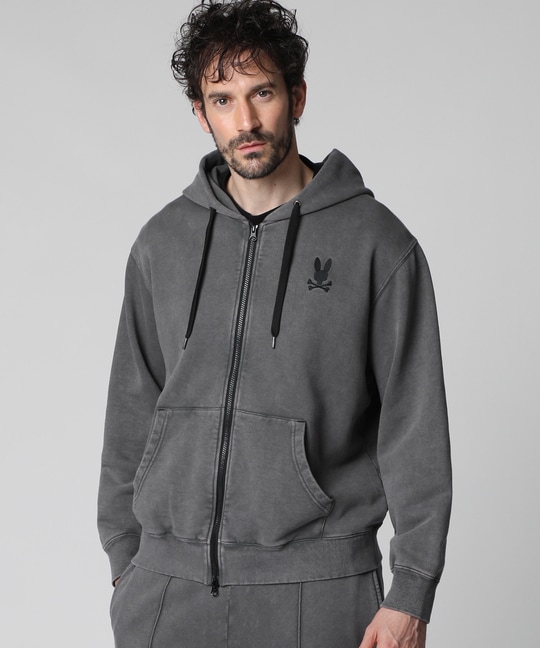 ヴィンテージライク スウェット ジップパーカ