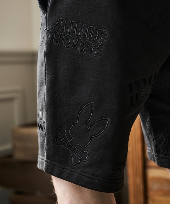 エンブロイダリーロゴパターン ショーツ