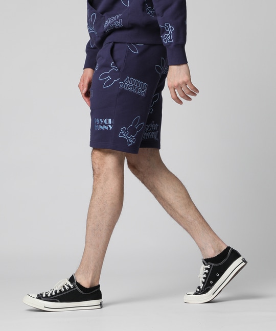 エンブロイダリーロゴパターン ショーツ