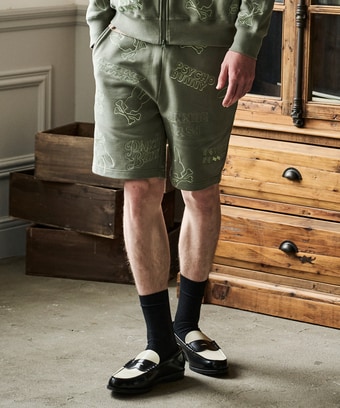 エンブロイダリーロゴパターン 　ショーツ