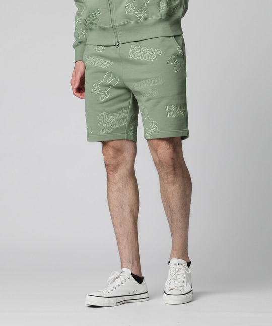 エンブロイダリーロゴパターン ショーツ