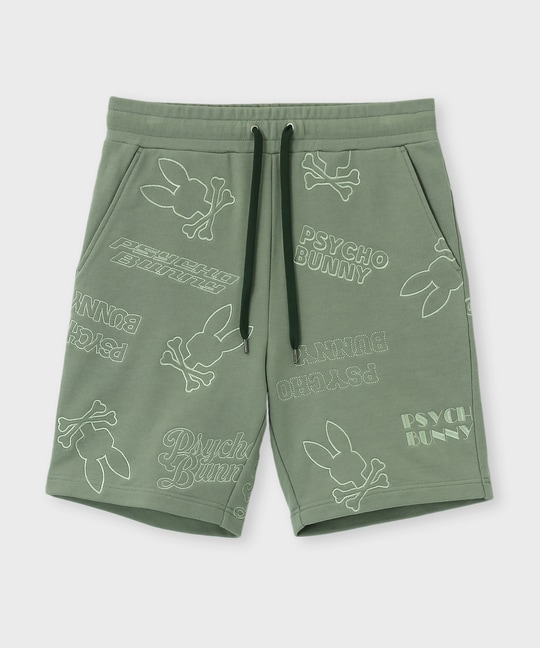 エンブロイダリーロゴパターン ショーツ