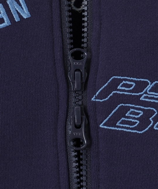 エンブロイダリーロゴパターン ジップパーカ