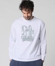 モザイクアウトラインバニー ロングスリーブTシャツ