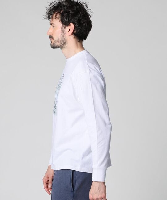 モザイクアウトラインバニー ロングスリーブTシャツ