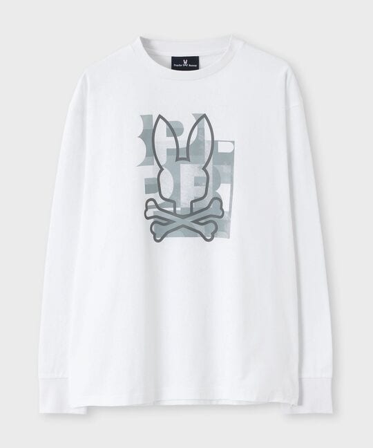 モザイクアウトラインバニー ロングスリーブTシャツ