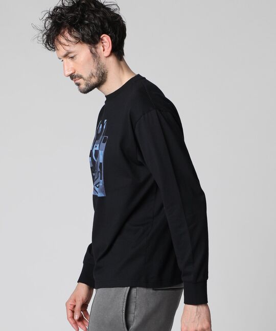 モザイクアウトラインバニー ロングスリーブTシャツ