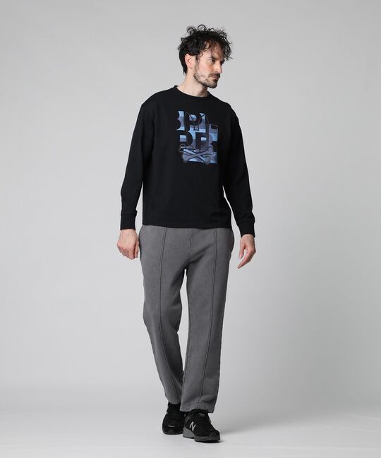 モザイクアウトラインバニー ロングスリーブTシャツ