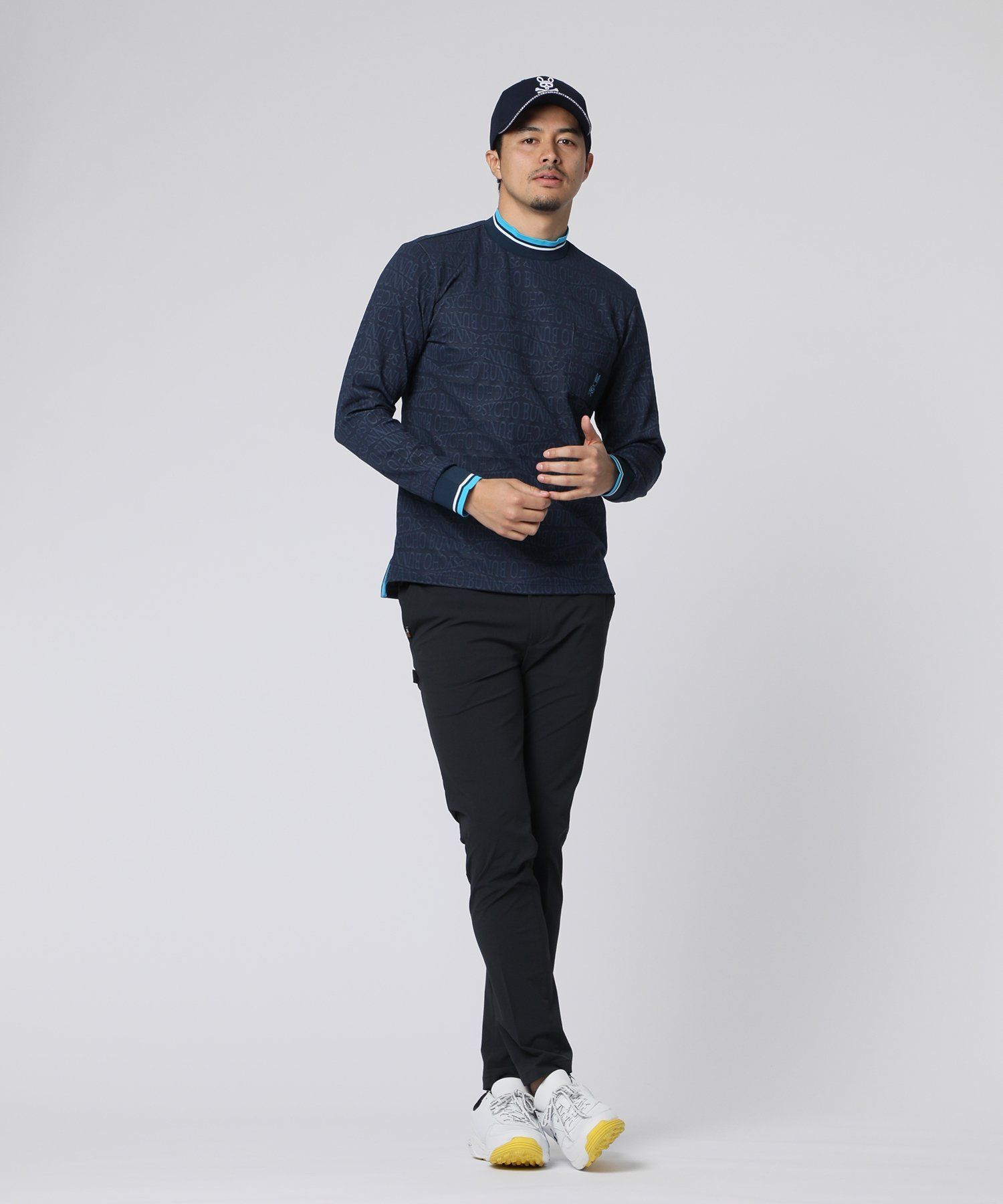 GOLF]フォントジャガード モックネック｜Psycho Bunny｜サイコバニー