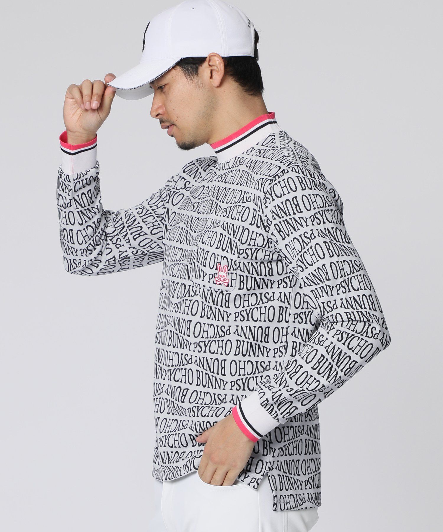 GOLF]フォントジャガード モックネック｜Psycho Bunny｜サイコバニー