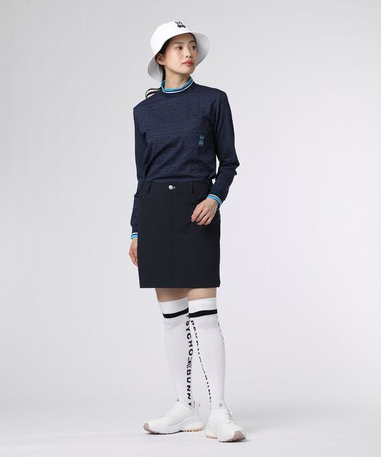 [GOLF][WOMEN]フォントジャガード モックネック