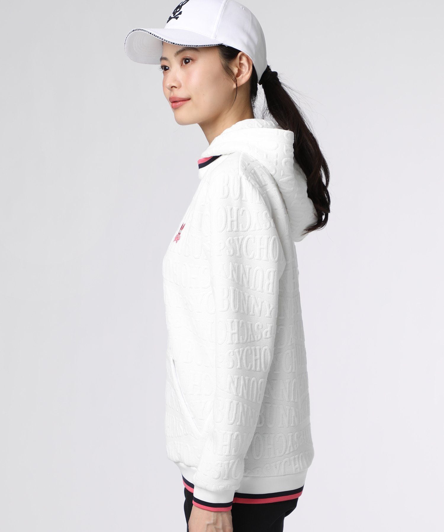 GOLF][WOMEN]フォントジャガード パーカ｜Psycho Bunny｜サイコバニー