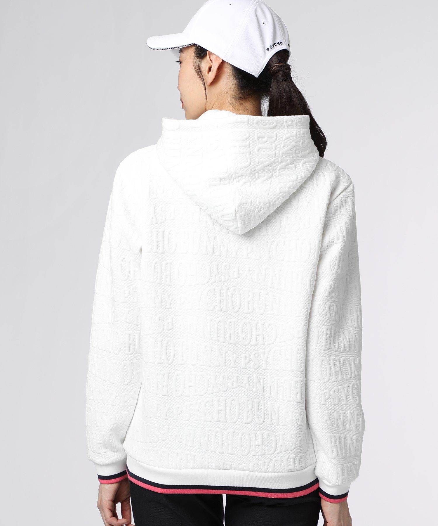 GOLF][WOMEN]フォントジャガード パーカ｜Psycho Bunny｜サイコバニー