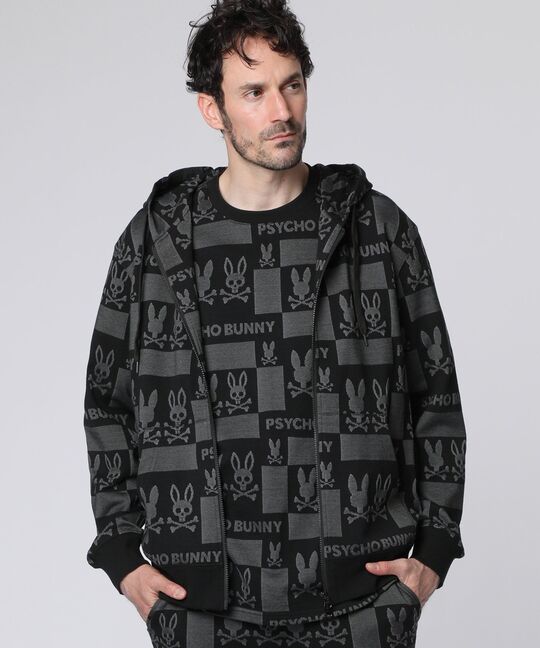 ジャガードセットアップ ジップパーカ