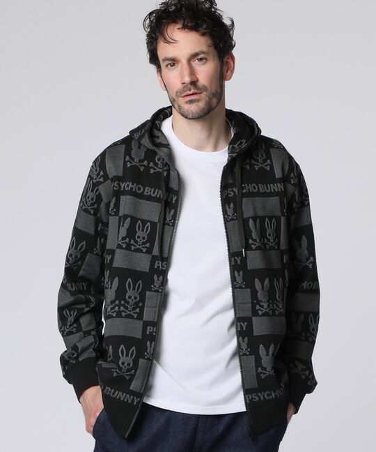 ジャガードセットアップ ジップパーカ