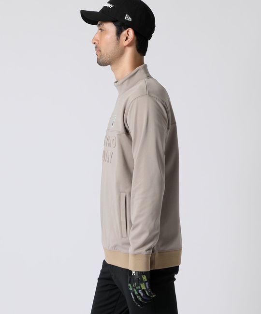 [GOLF]裏起毛 エンボスロゴ モックネック スウェット