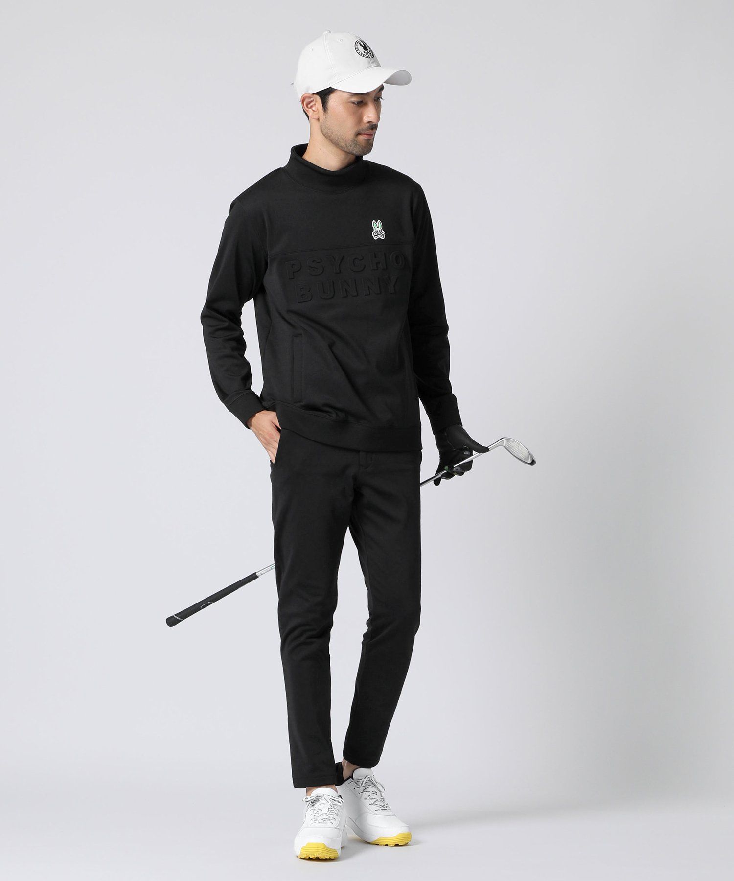 GOLF]裏起毛 エンボスロゴ モックネック スウェット｜Psycho Bunny