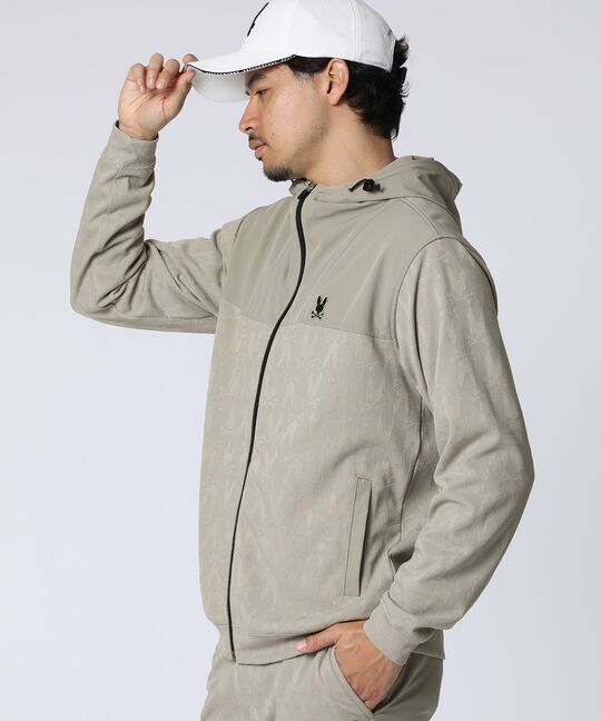 [GOLF]異素材切替 シルエットバニージャガードパーカ