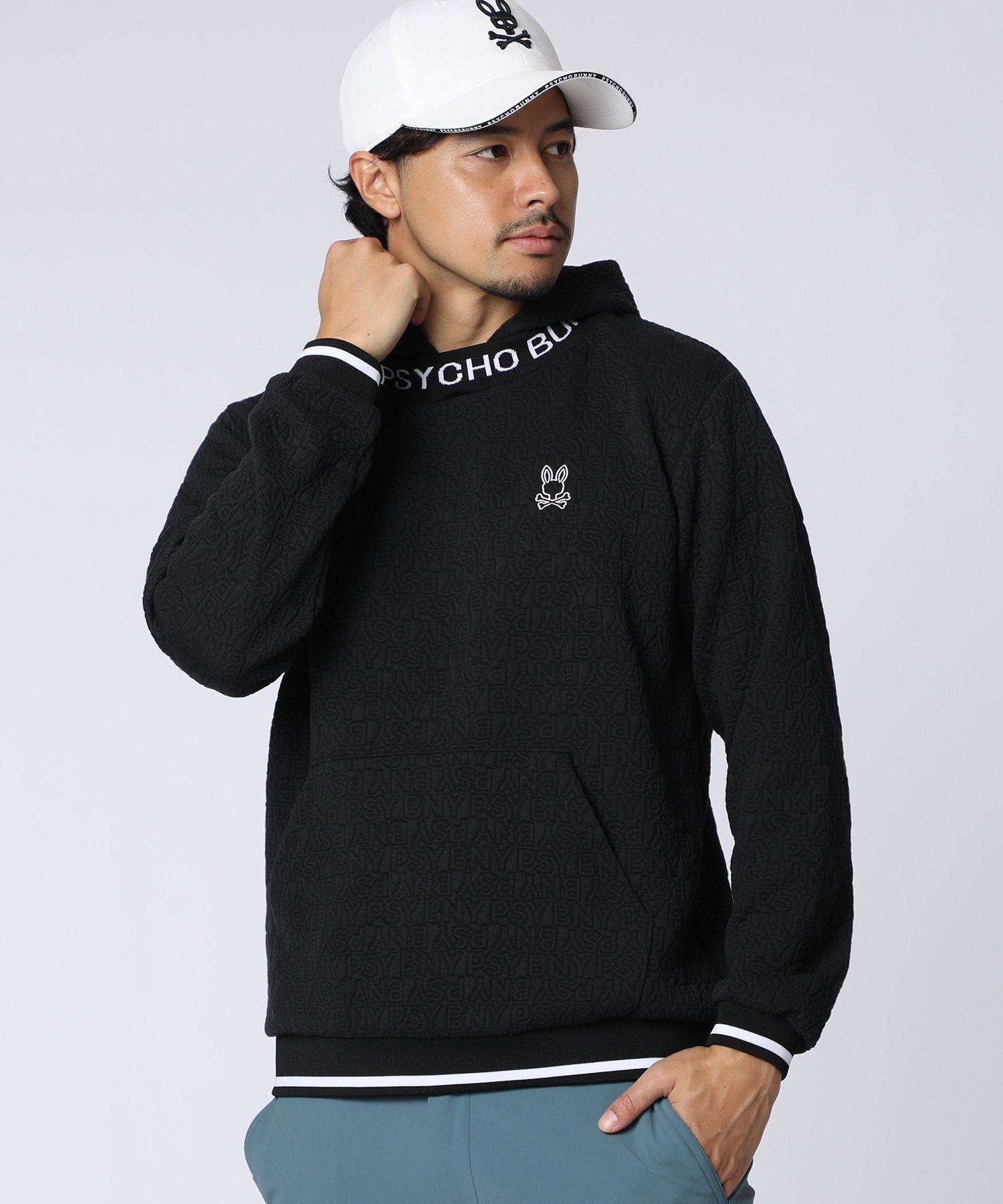 GOLF]膨れジャガード 総柄PBYパーカ｜Psycho Bunny｜サイコバニー 公式