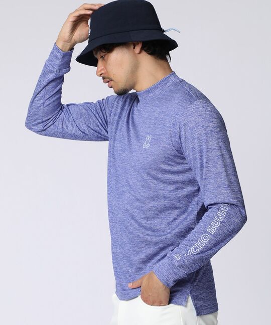 [GOLF]アームロゴ シルエットバニーモックネックTシャツ