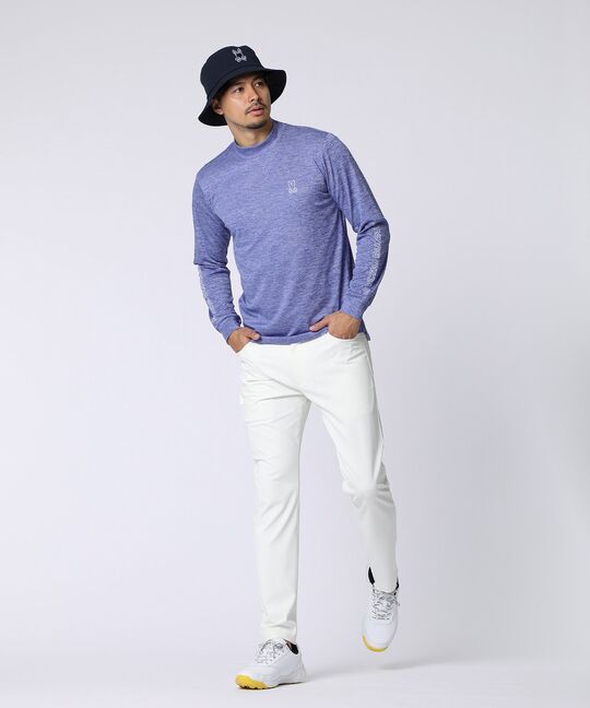 [GOLF]アームロゴ シルエットバニーモックネックTシャツ