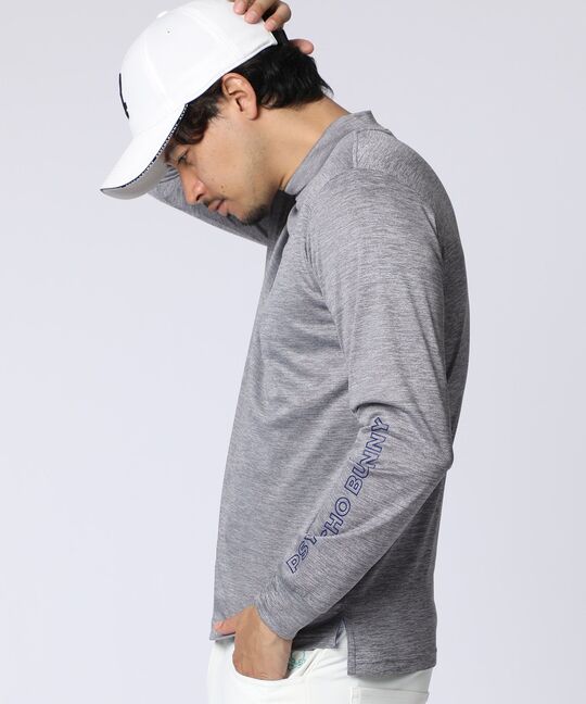 [GOLF]アームロゴ シルエットバニーモックネックTシャツ