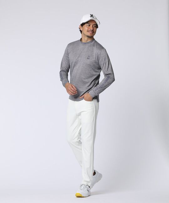 [GOLF]アームロゴ シルエットバニーモックネックTシャツ