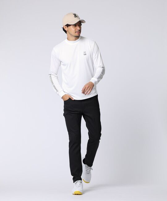 [GOLF]アームロゴ シルエットバニーモックネックTシャツ