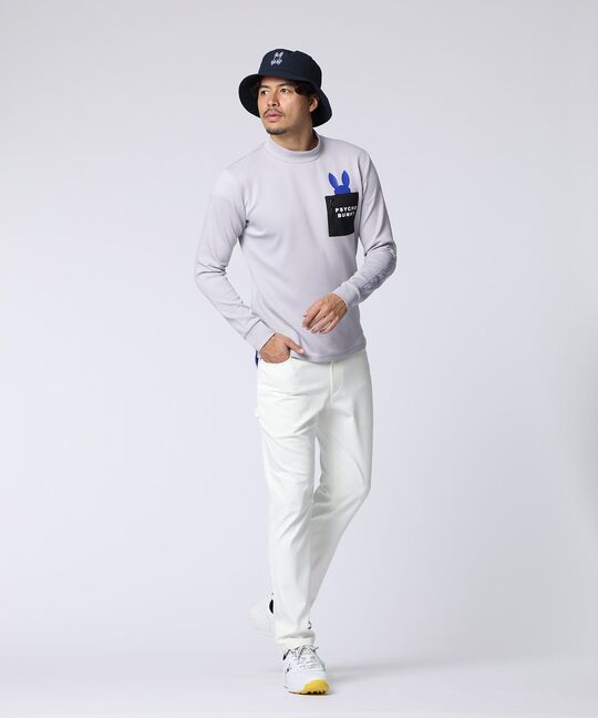 [GOLF]アームロゴ ポケットバニーモックネックTシャツ