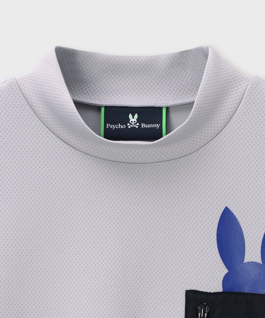 [GOLF]アームロゴ ポケットバニーモックネックTシャツ