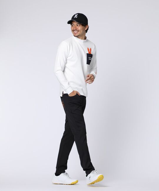 [GOLF]アームロゴ ポケットバニーモックネックTシャツ