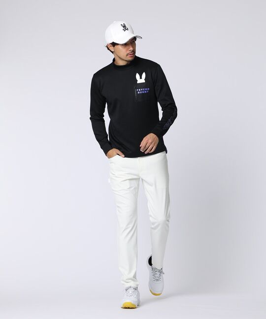 [GOLF]アームロゴ ポケットバニーモックネックTシャツ