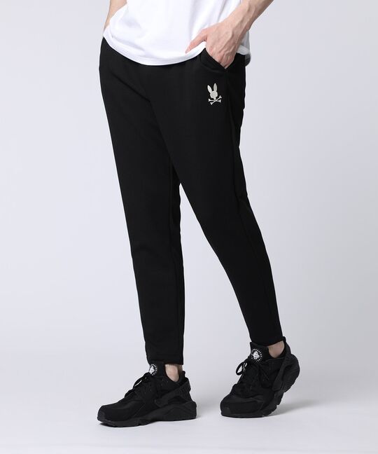 異素材切替 ワッフルストレッチパンツ