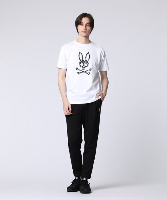 異素材切替 ワッフルストレッチパンツ