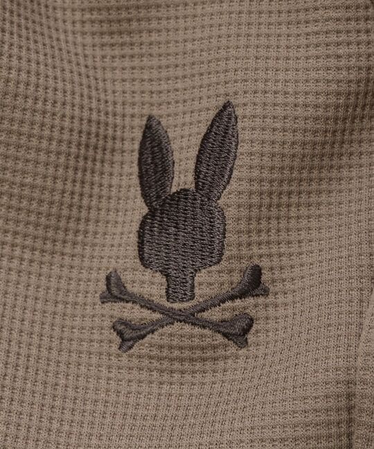 異素材切替 ワッフルストレッチパンツ