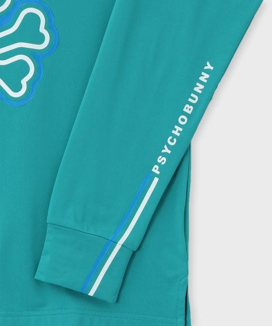 [GOLF]ラインモチーフ 裏起毛モックネック ロングスリーブTシャツ