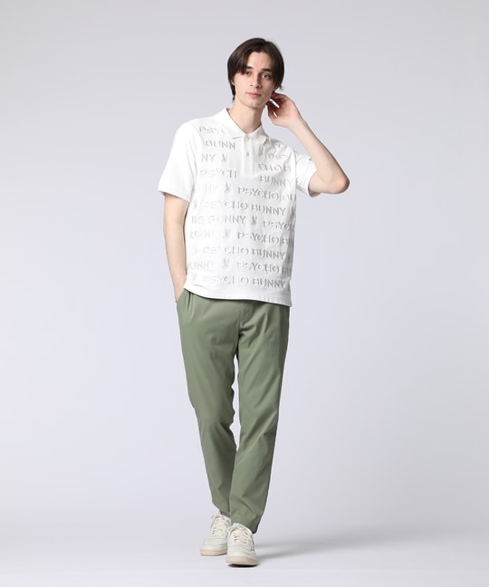 トナル総柄ロゴ刺繍 ポロシャツ