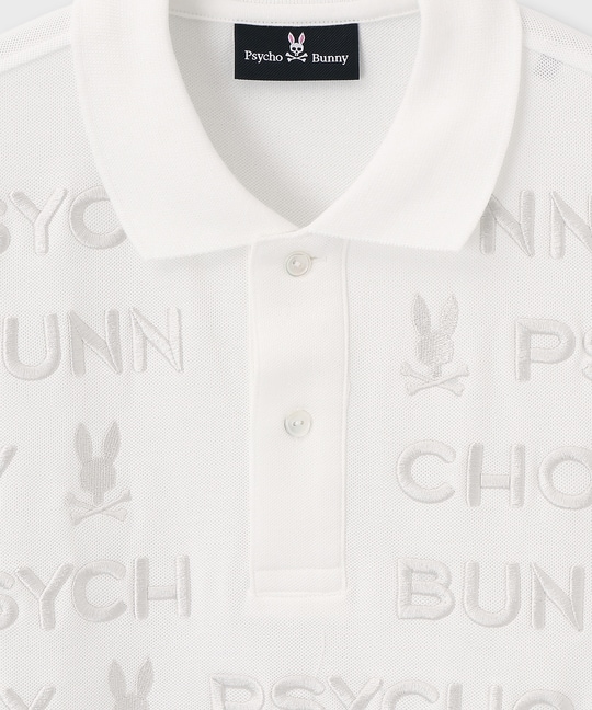 トナル総柄ロゴ刺繍 ポロシャツ