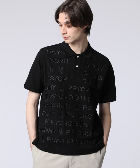 トナル総柄ロゴ刺繍 ポロシャツ