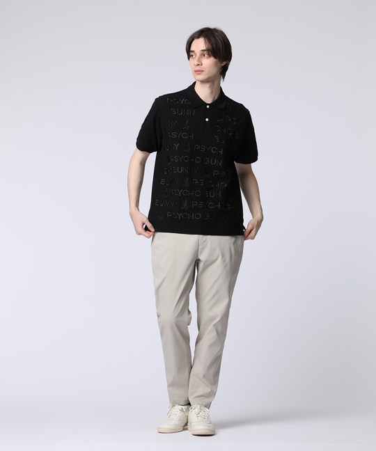 トナル総柄ロゴ刺繍 ポロシャツ