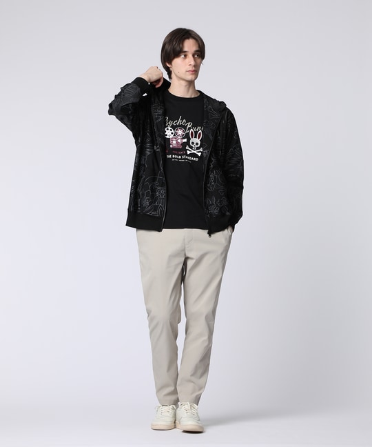 サイケデリック総柄 ストレッチフルジップパーカー