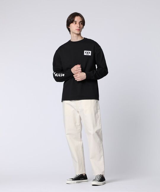 3BUNNYアームロゴ ロングスリーブTシャツ