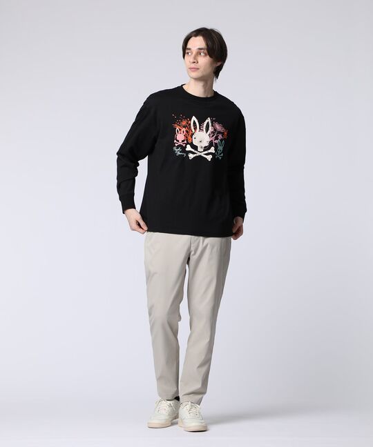 フラワーグラフィックロングスリーブＴシャツ