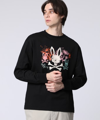 フラワーグラフィック　ロングスリーブＴシャツ